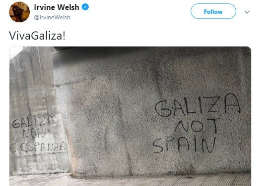 Irvine Welsh e o seu ‘Galiza is not Spain’ - SOCIAL - Sermos Galiza - Diario de intereses galegos