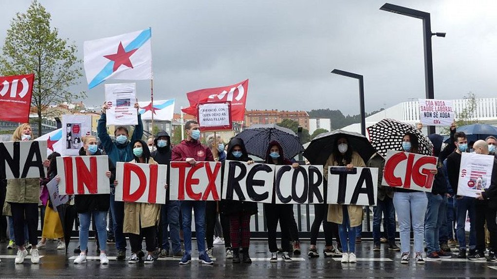 “Amancio doa, Inditex recorta”: continúan as protestas das traballadoras das tendas do grupo