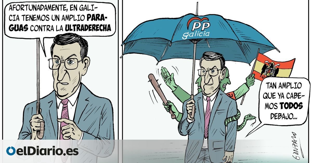 Retrato político de Feijóo en ocho viñetas humorísticas de Gonzalo Vilas